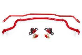 BMR Suspension Sway Bar Kit With Bushings, Front (SB044) & Rear (SB762) - Red (2015-2026 Mustang) - SB760R