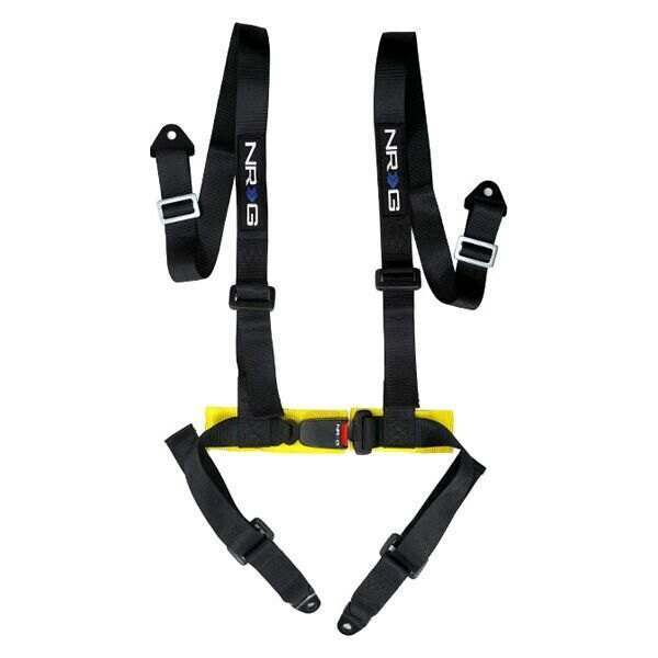 NRG 4 Point Seat Belt Harness / Buckle Lock- Black - SBH-4PC-SBK