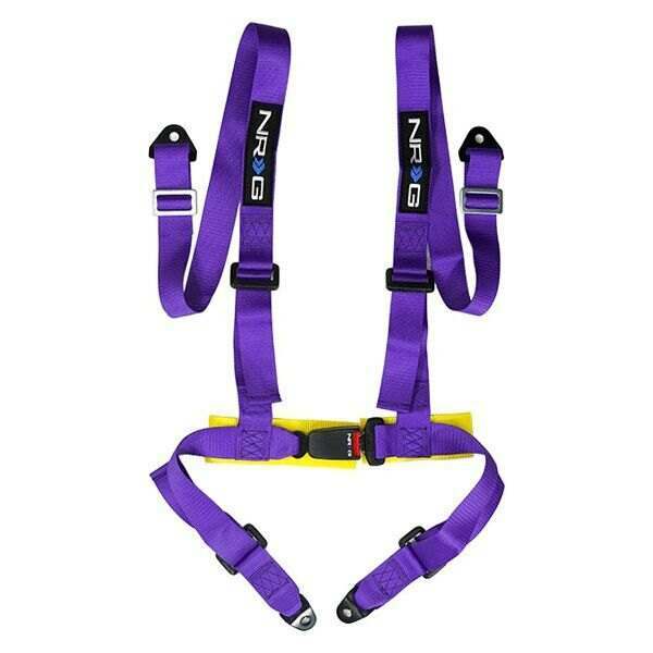 NRG 4 Point Seat Belt Harness / Buckle Lock- Purple - SBH-4PC-SPP