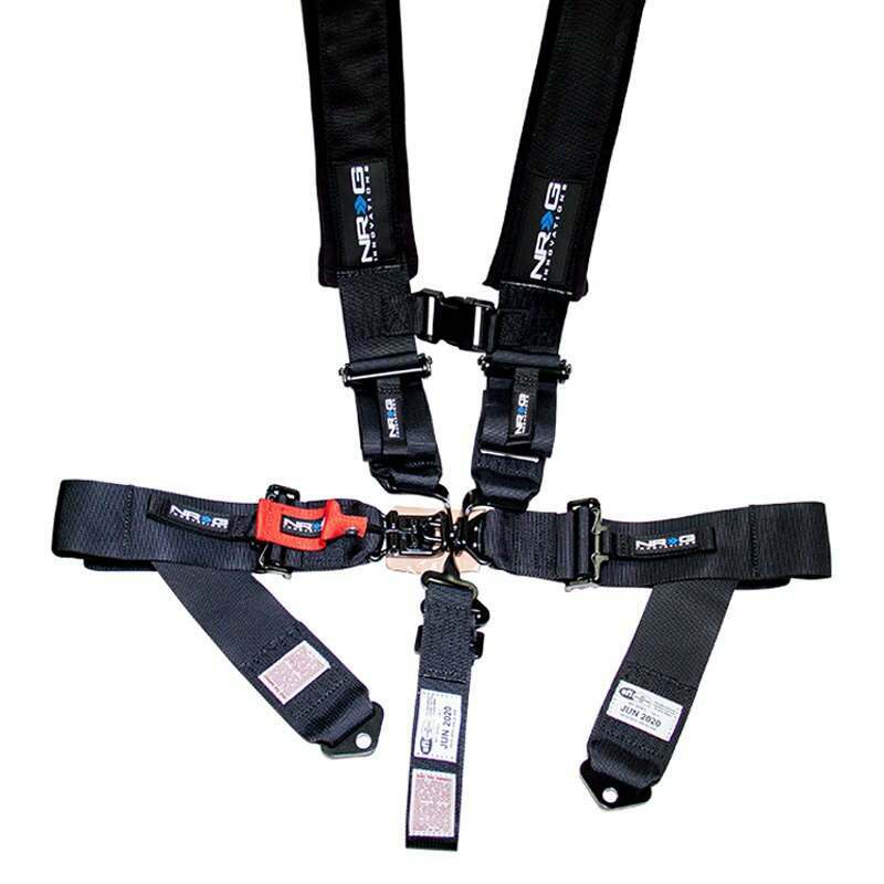 NRG SFI 16.1 5pt 3 inch Seat Belt Harness / Latch Link - Black - SBH-5PCBK-620