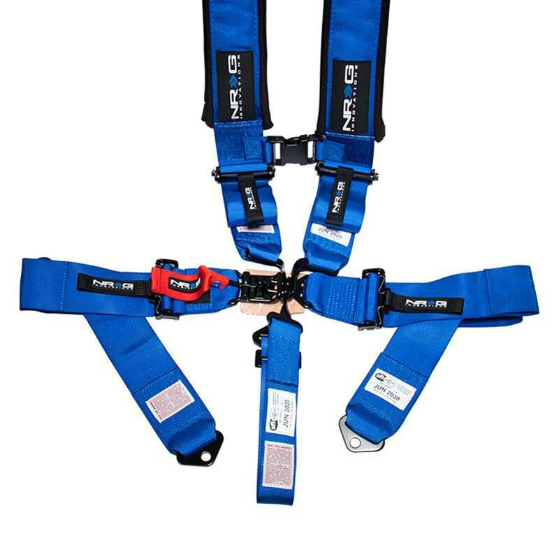 NRG SFI 16.1 5pt 3 inch Seat Belt Harness / Latch Link - Blue - SBH-5PCBL-620