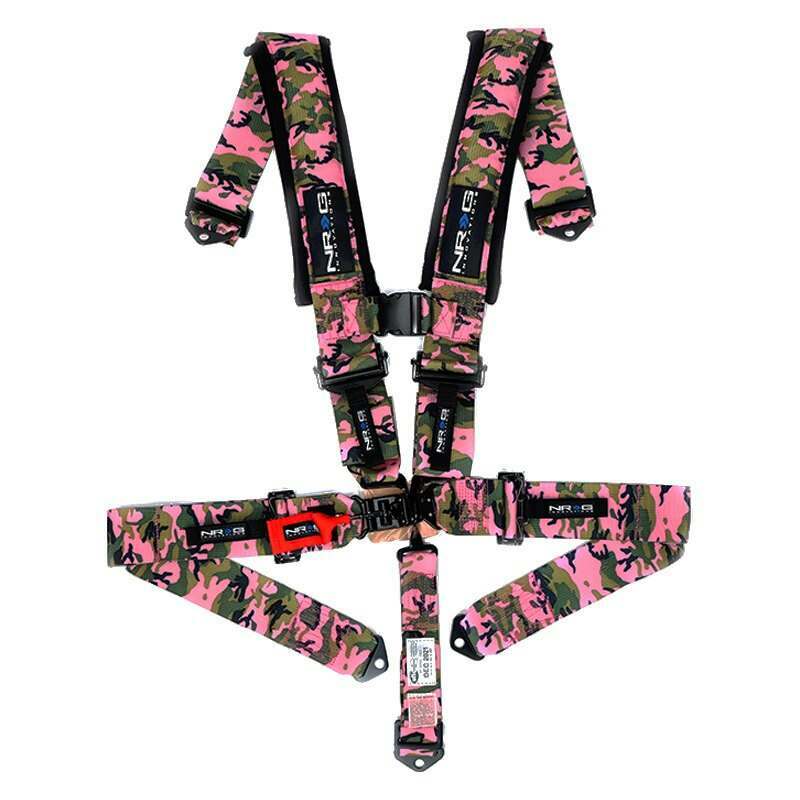 NRG SFI 16.1 5pt 3 inch Seat Belt Harness / Latch Link - Pink Camo - SBH-5PCPKCAMO-1221