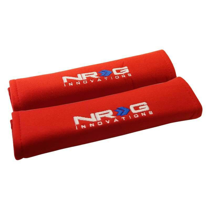 NRG Seat Belt Pads 2.7" (wide) x 11" - Red (2piece) Short - SBP-27RD