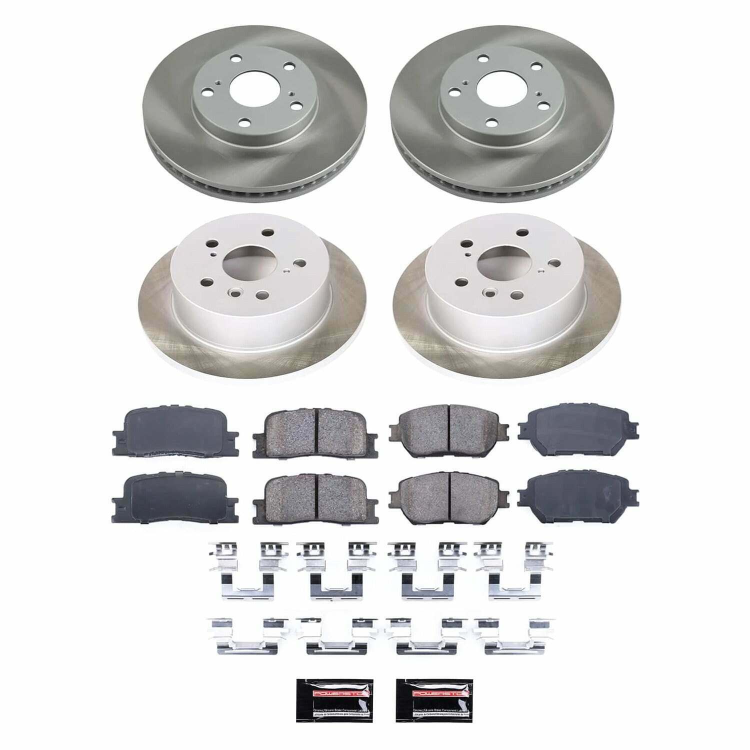 Power Stop 02-06 Toyota Camry Front and Rear Semi-Coated Rotor Kit - SC1066