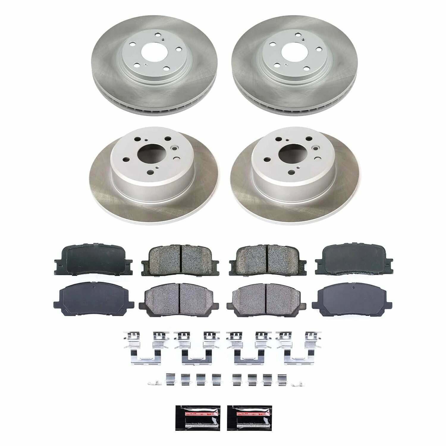 Power Stop 01-03 Toyota Highlander Front and Rear Semi-Coated Rotor Kit - SC1139