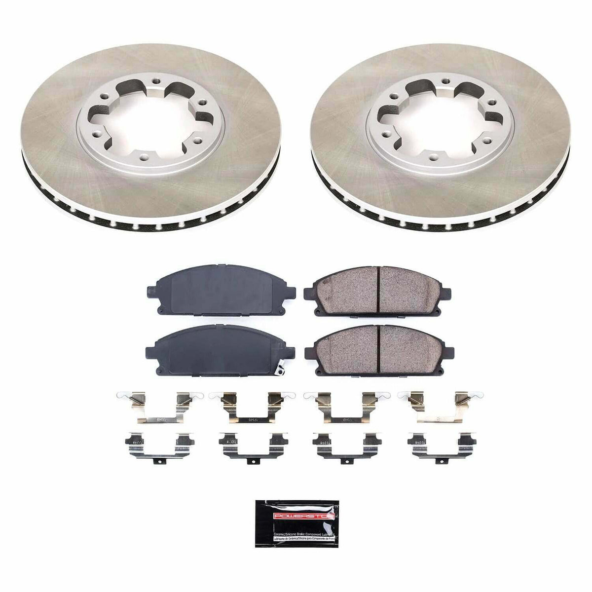 Power Stop 96-98 Nissan Pathfinder Front Semi-Coated Rotor Kit - SC1175