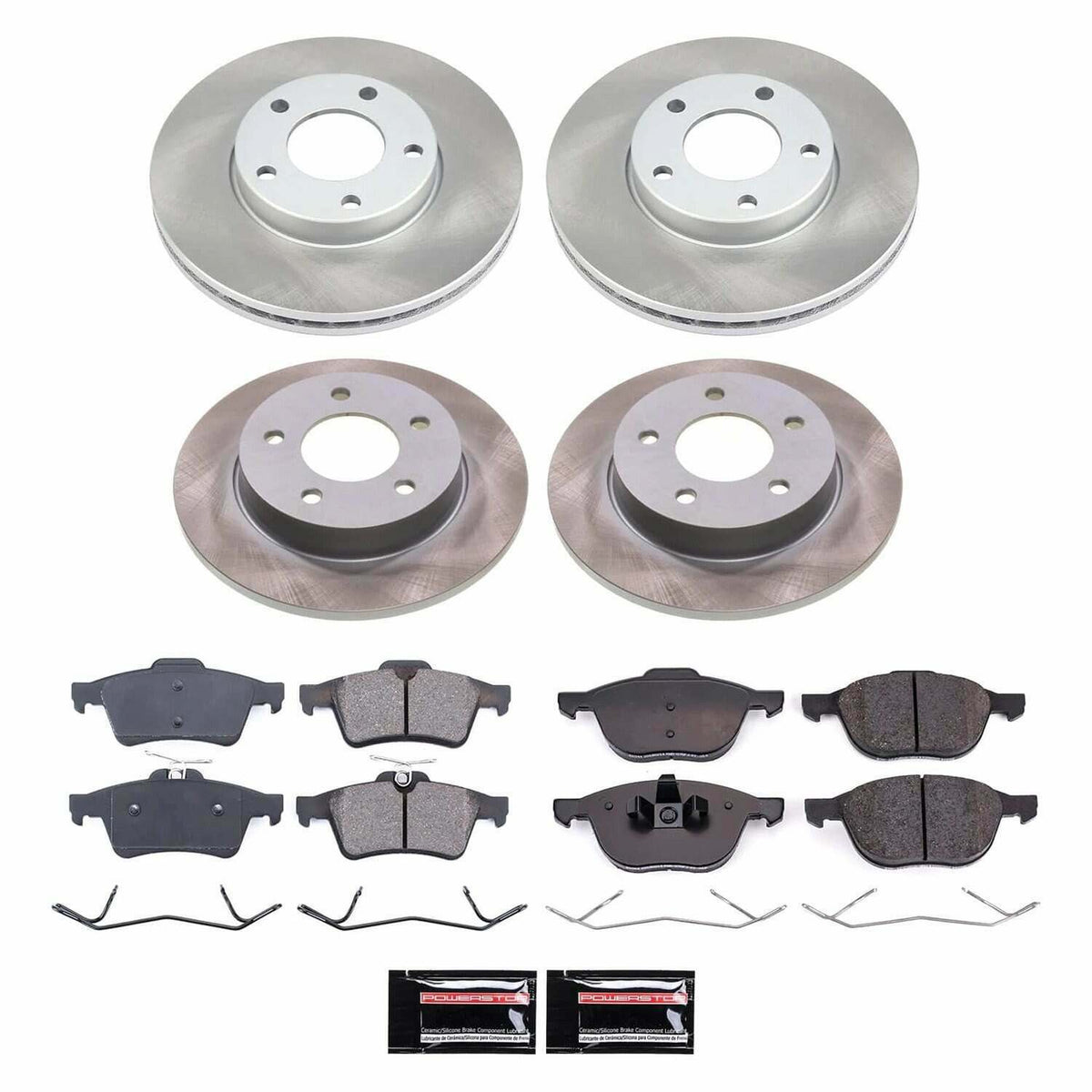 Power Stop 06-13 Mazda 3 Front and Rear Semi-Coated Rotor Kit - SC121