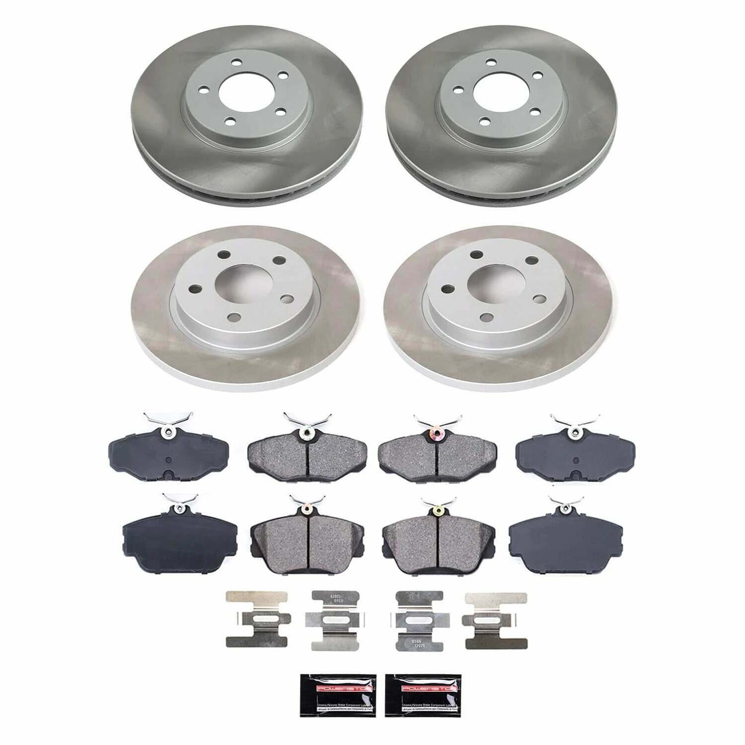 Power Stop 96-99 Ford Taurus Front and Rear Semi-Coated Rotor Kit - SC1320