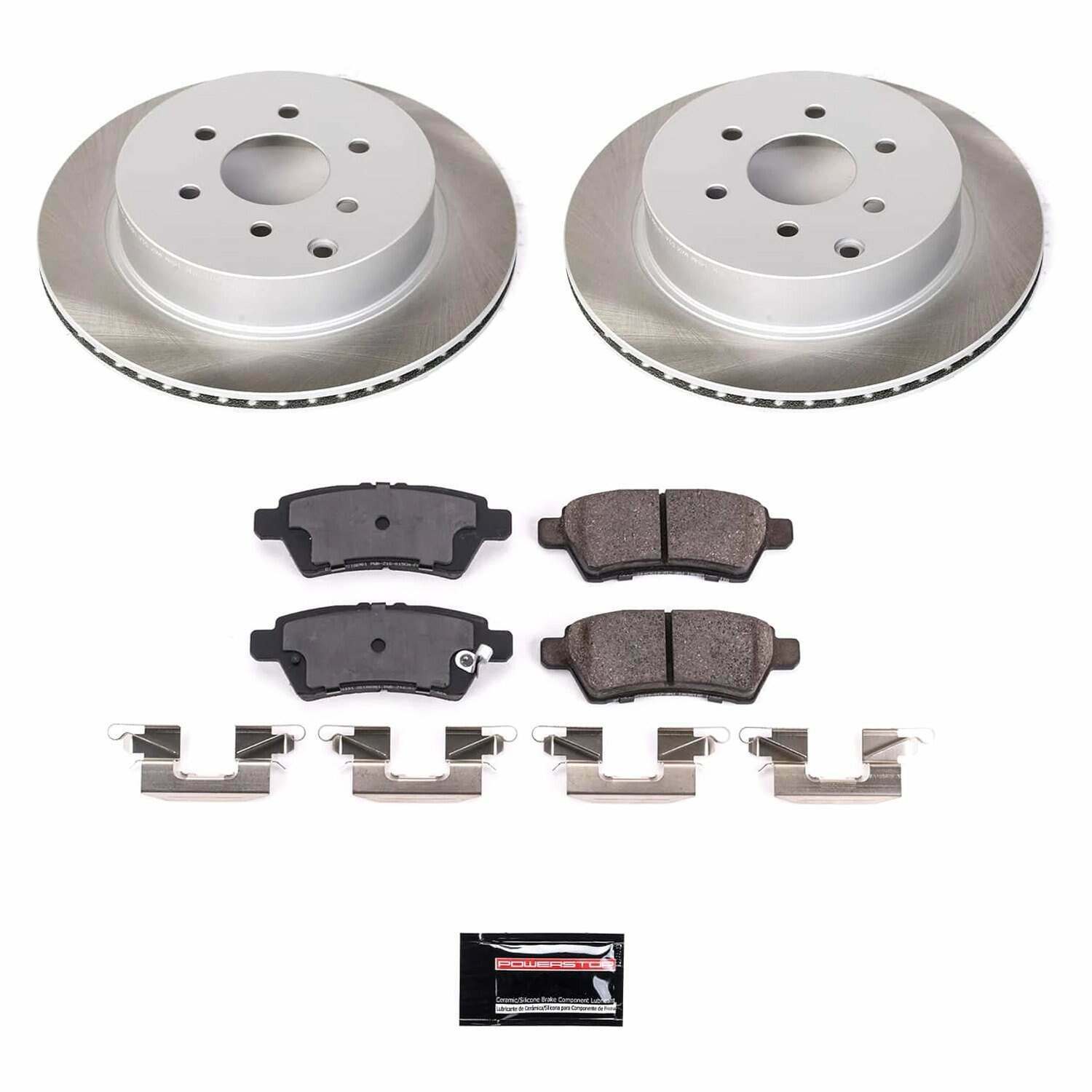 Power Stop 05-12 Nissan Pathfinder Rear Semi-Coated Rotor Kit - SC147