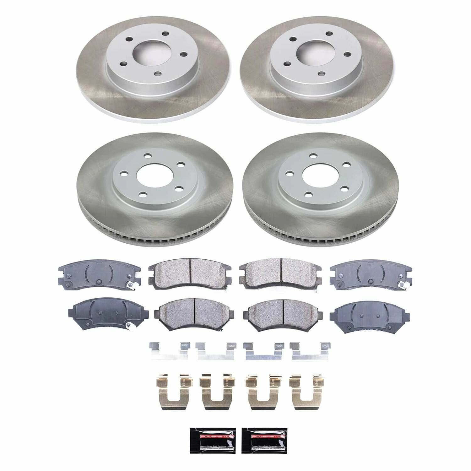 Power Stop 00-05 Buick LeSabre Front and Rear Semi-Coated Rotor Kit - SC1543