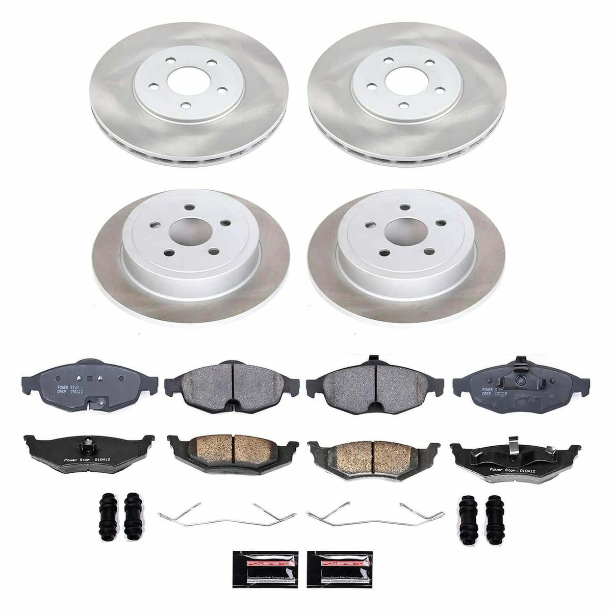 Power Stop 01-06 Chrysler Sebring Front and Rear Semi-Coated Rotor Kit - SC1685