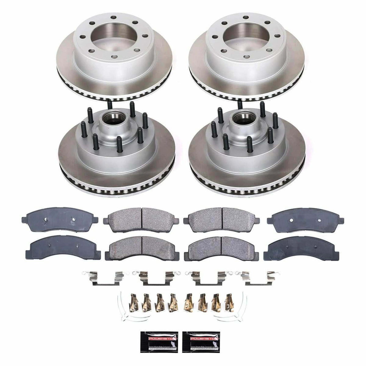 Power Stop 00-02 Ford Excursion Front and Rear Semi-Coated Rotor Kit - SC1894