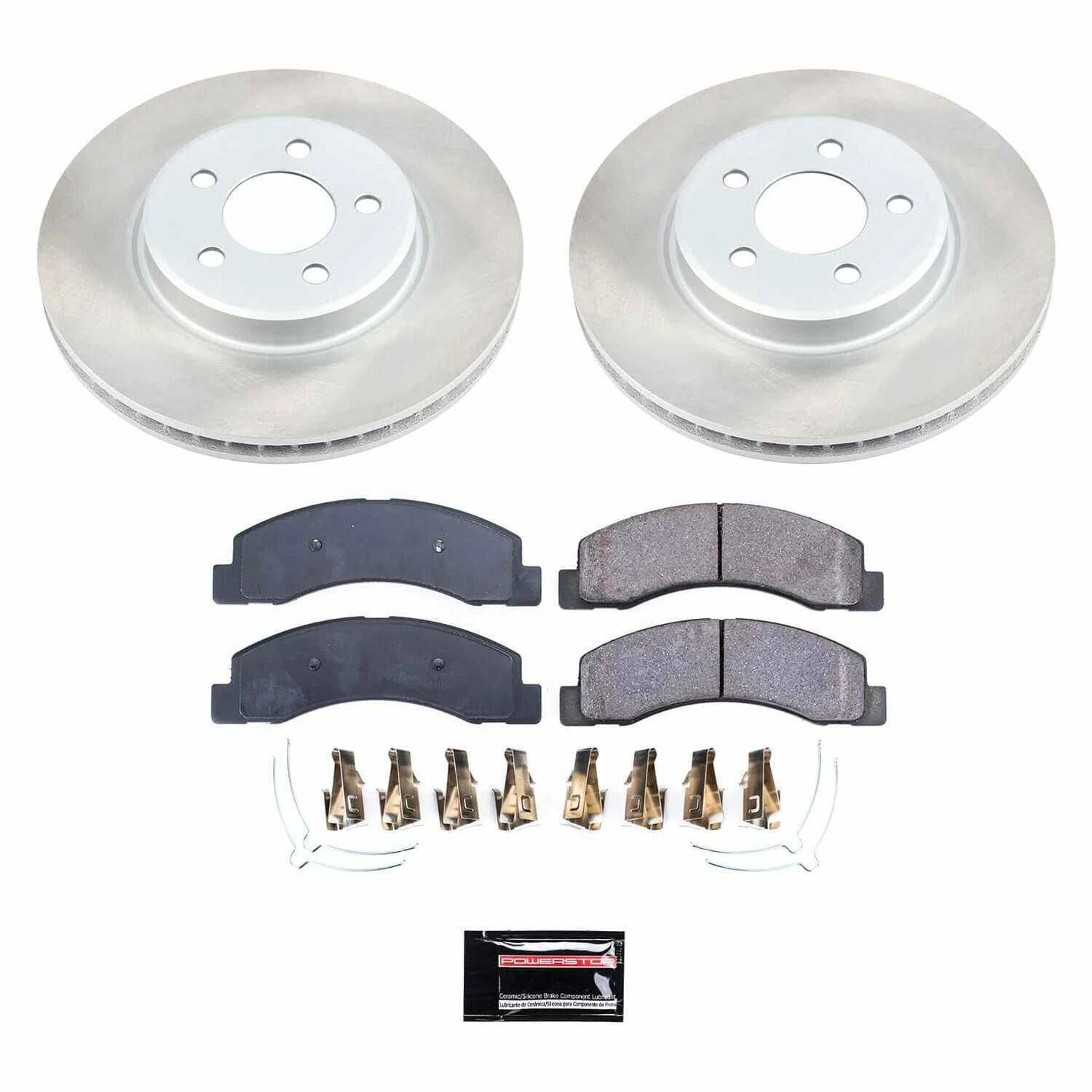 Power Stop 99-04 Ford F-350 Super Duty Front Semi-Coated Rotor Kit - SC1905
