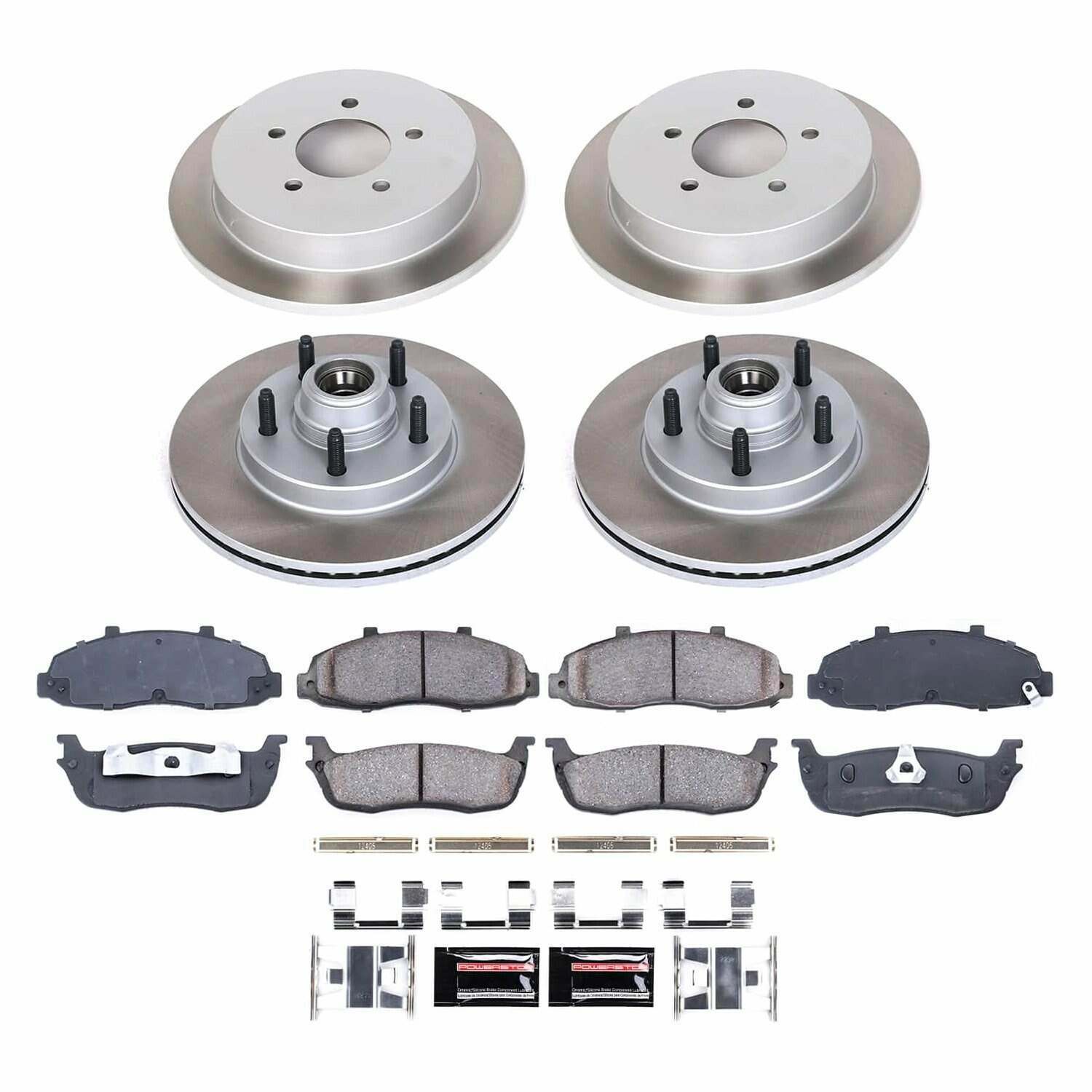 Power Stop 00-03 Ford F-150 Front and Rear Semi-Coated Rotor Kit - SC1915