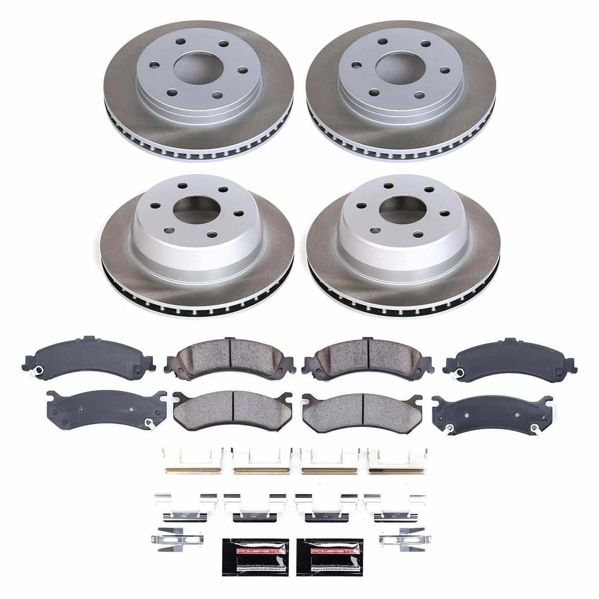 Power Stop 02-06 Cadillac Escalade Front and Rear Semi-Coated Rotor Kit - SC2015