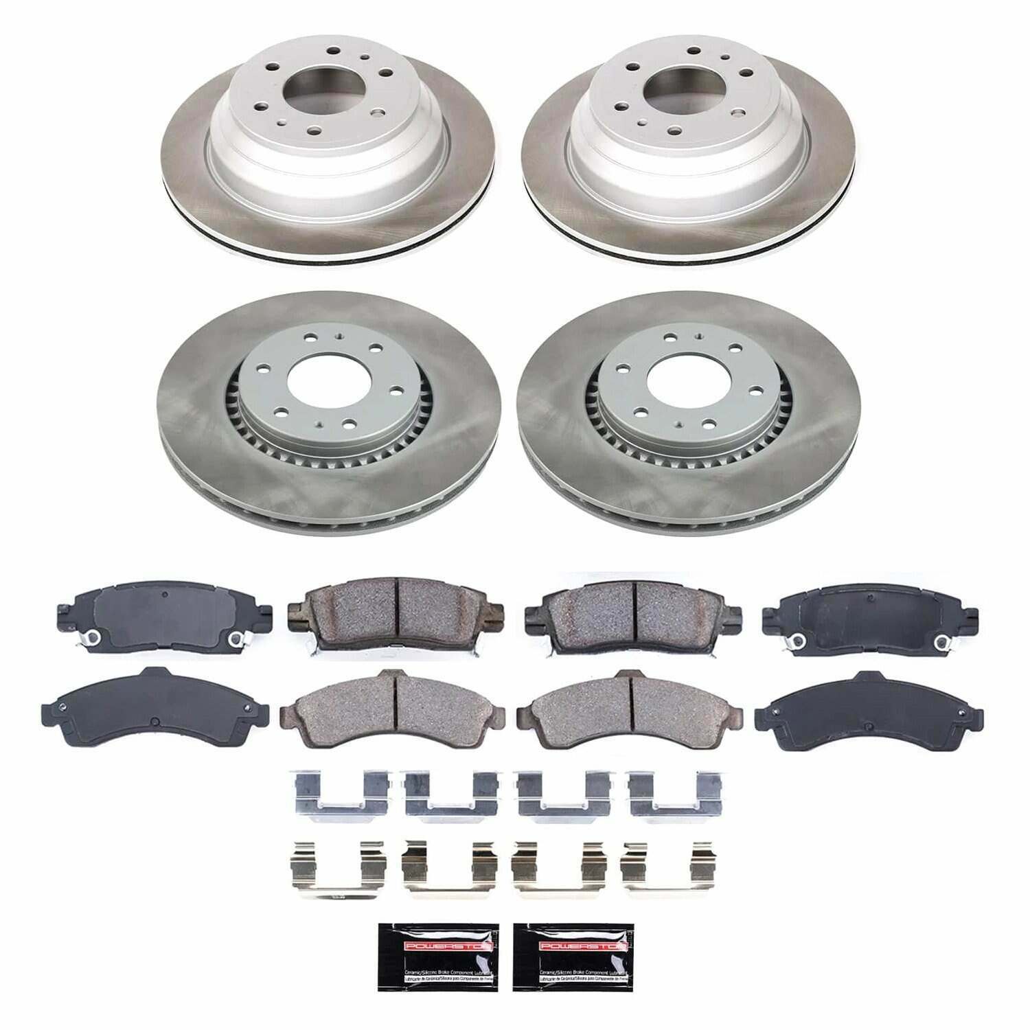 Power Stop 04-05 Buick Rainier Front and Rear Semi-Coated Rotor Kit - SC2062