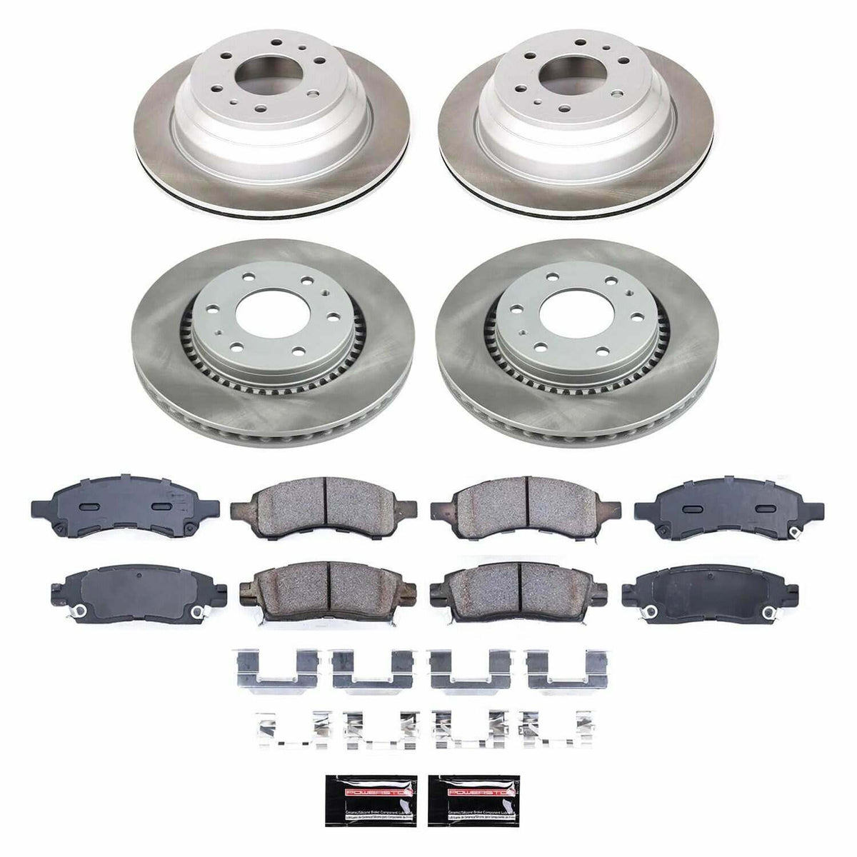 Power Stop 06-07 Buick Rainier Front and Rear Semi-Coated Rotor Kit - SC2085