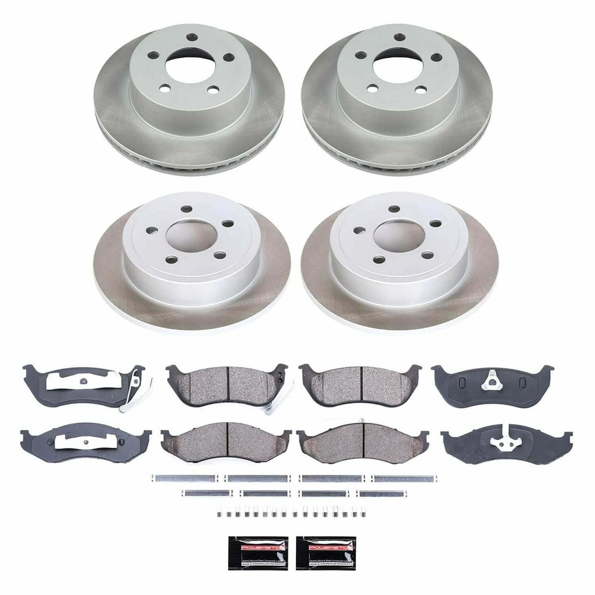 Power Stop 03-06 Jeep Wrangler Front and Rear Semi-Coated Rotor Kit - SC2154