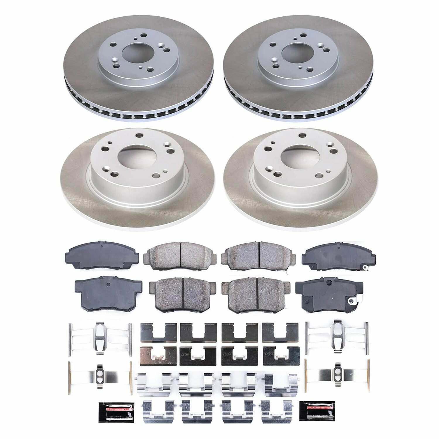 Power Stop 04-08 Acura TSX Front and Rear Semi-Coated Rotor Kit - SC2297