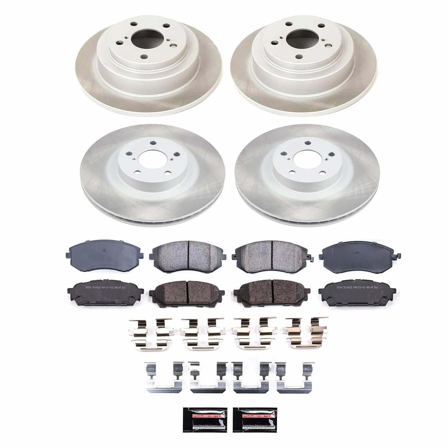 Power Stop 05-06 Saab 9-2X Front and Rear Semi-Coated Rotor Kit - SC2376