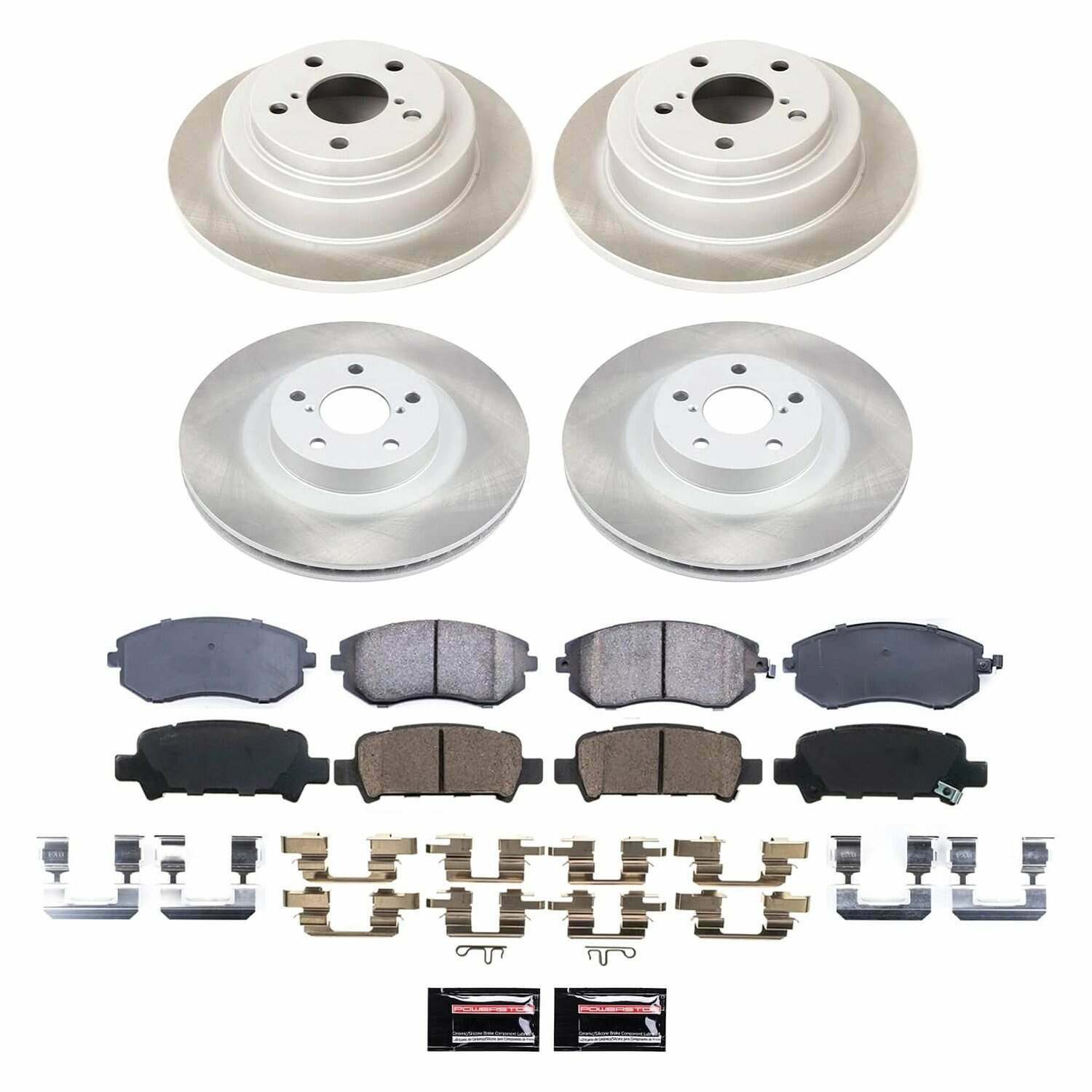 Power Stop 2003 Subaru Forester Front and Rear Semi-Coated Rotor Kit - SC2377
