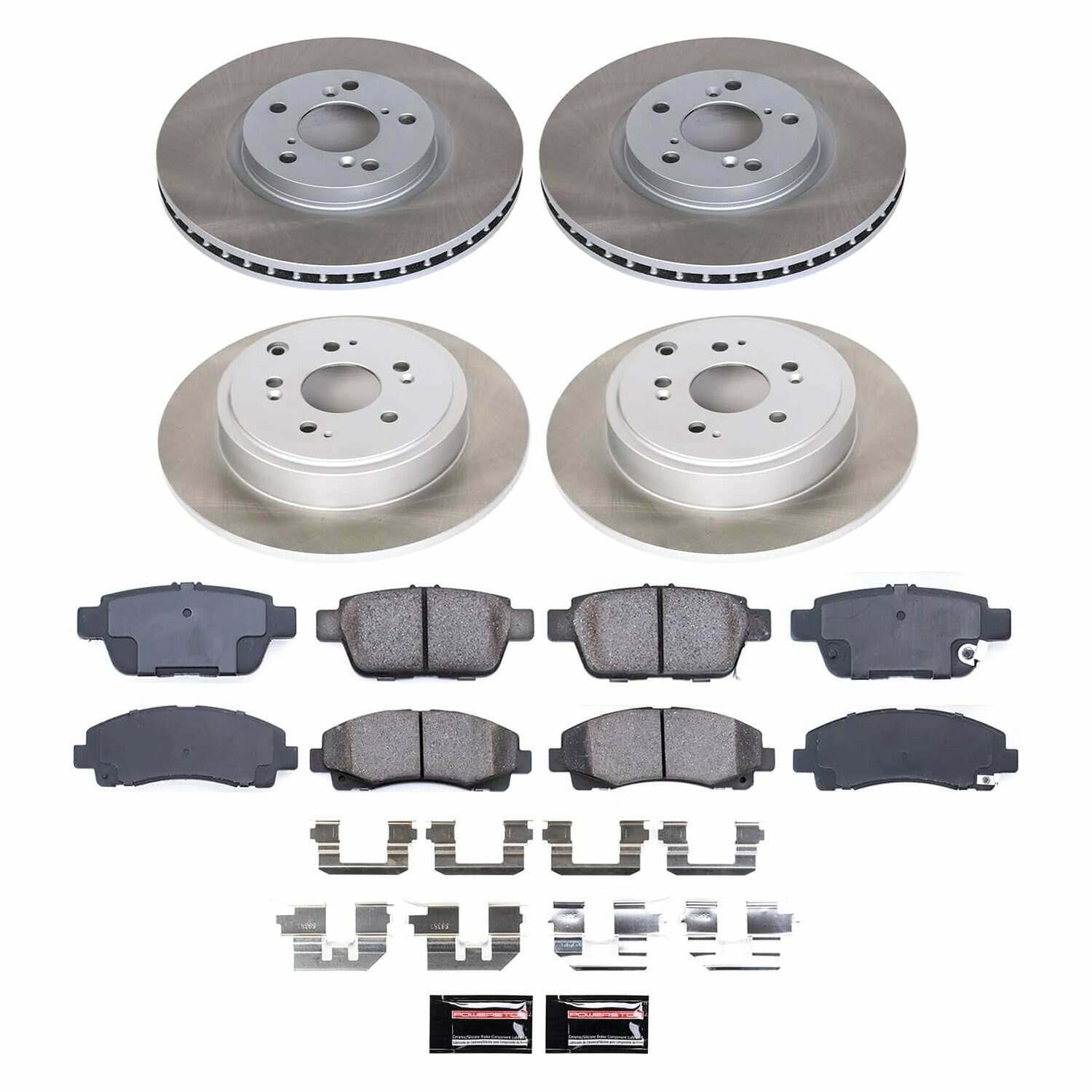 Power Stop 06-11 Honda Ridgeline Front and Rear Semi-Coated Rotor Kit - SC2430