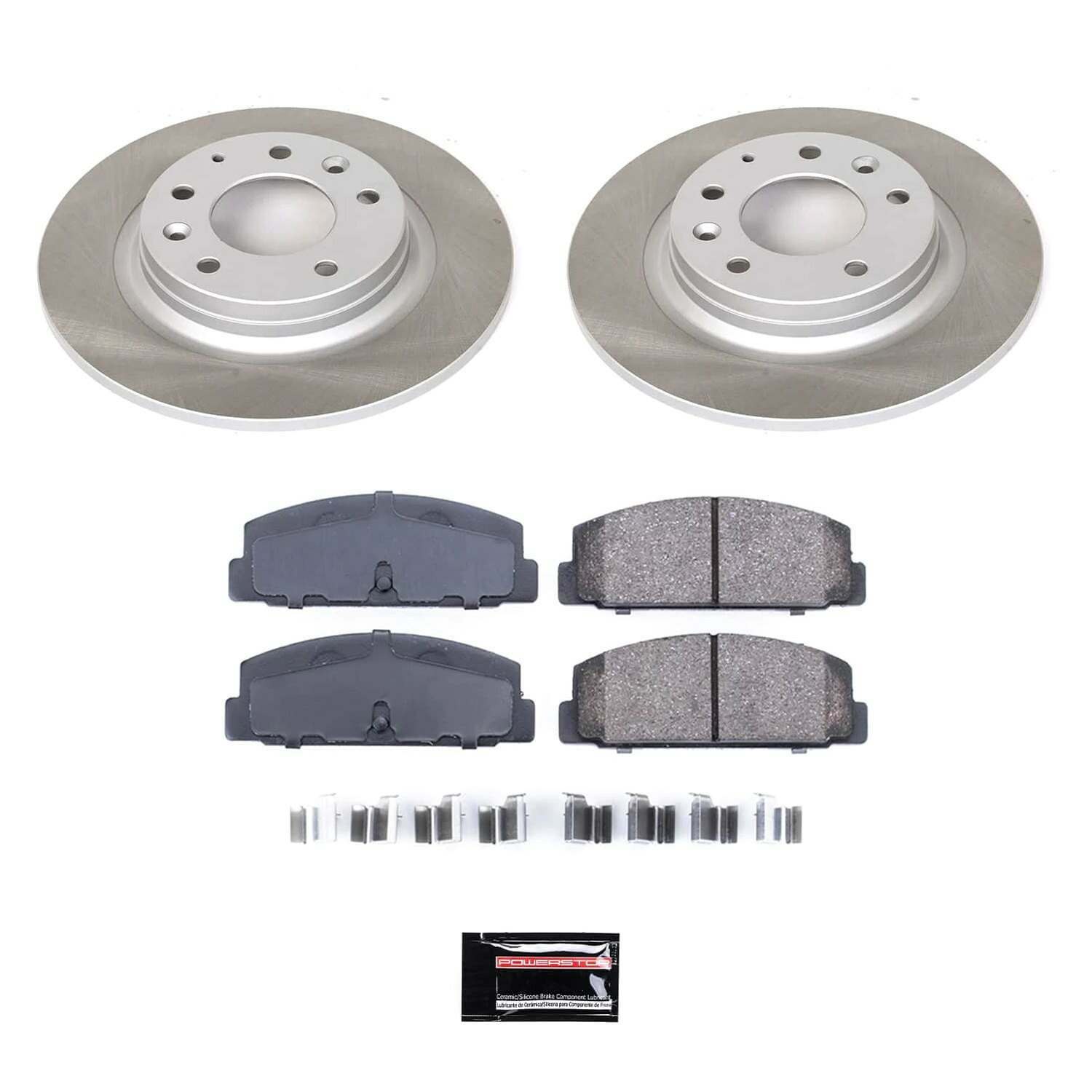 Power Stop 2003 Mazda Protege Rear Semi-Coated Rotor Kit - SC2452