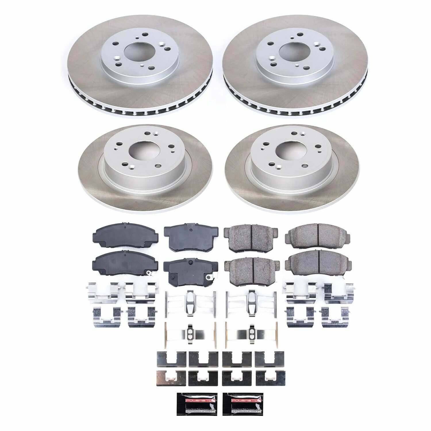 Power Stop 06-07 Honda Accord Front and Rear Semi-Coated Rotor Kit - SC2743