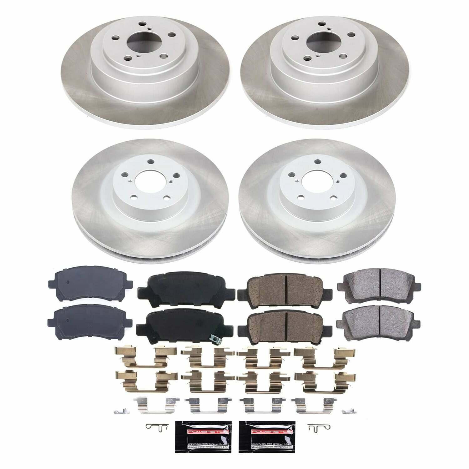 Power Stop 2001 Subaru Legacy Front and Rear Semi-Coated Rotor Kit - SC2752