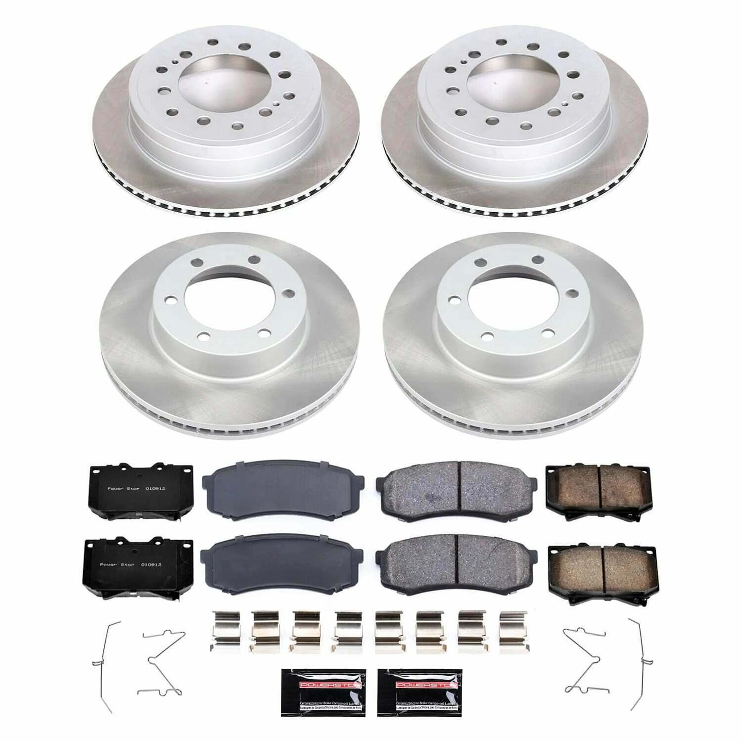 Power Stop 01-02 Toyota Sequoia Front and Rear Semi-Coated Rotor Kit - SC2756