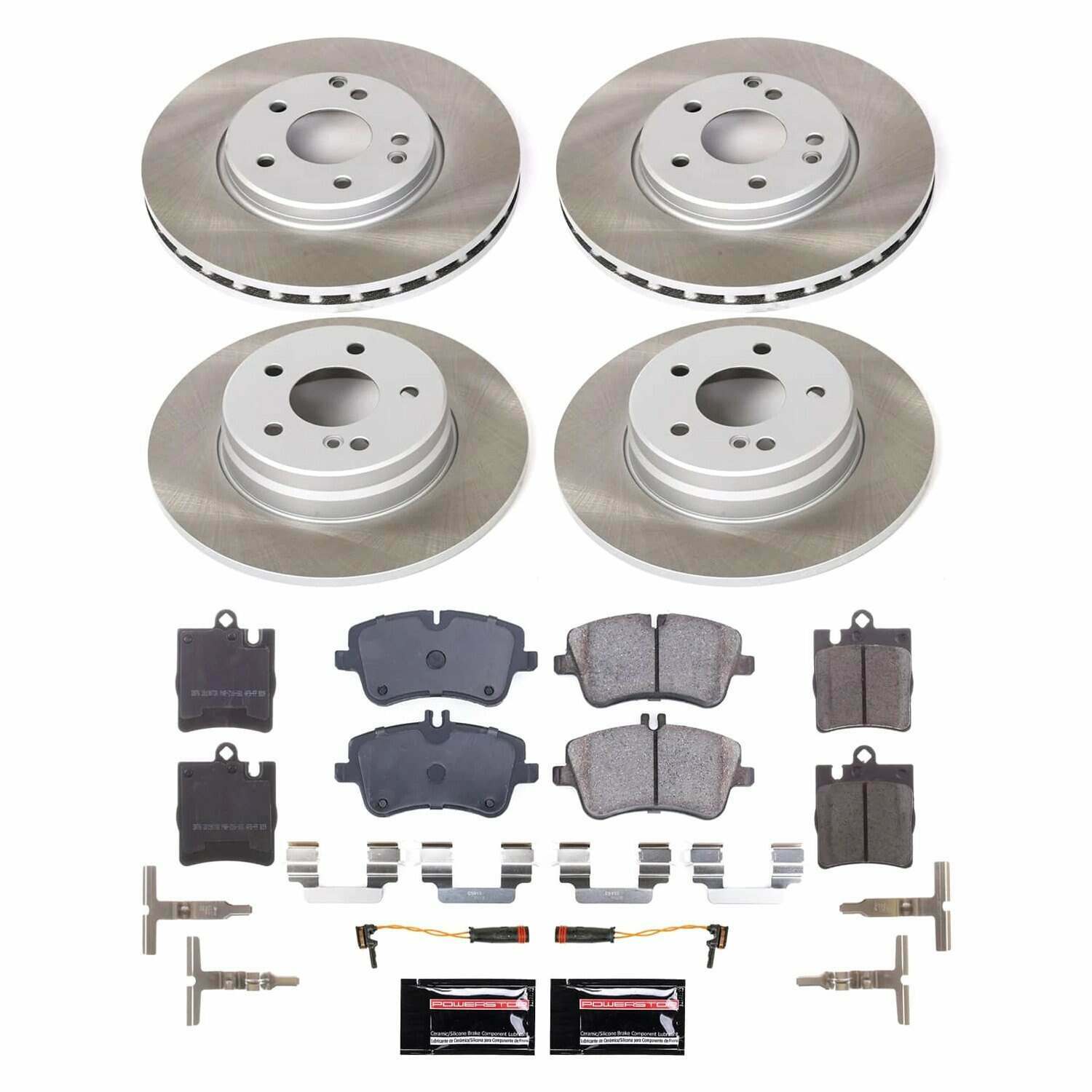 Power Stop 2003 Mercedes-Benz C230 Front and Rear Semi-Coated Rotor Kit - SC2783