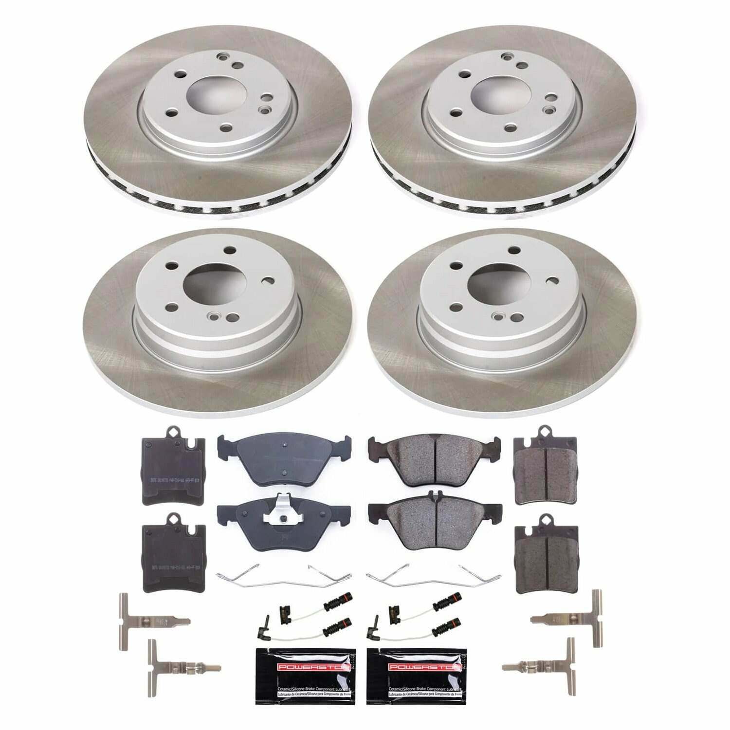Power Stop 01-02 Mercedes-Benz E430 Front and Rear Semi-Coated Rotor Kit - SC2790