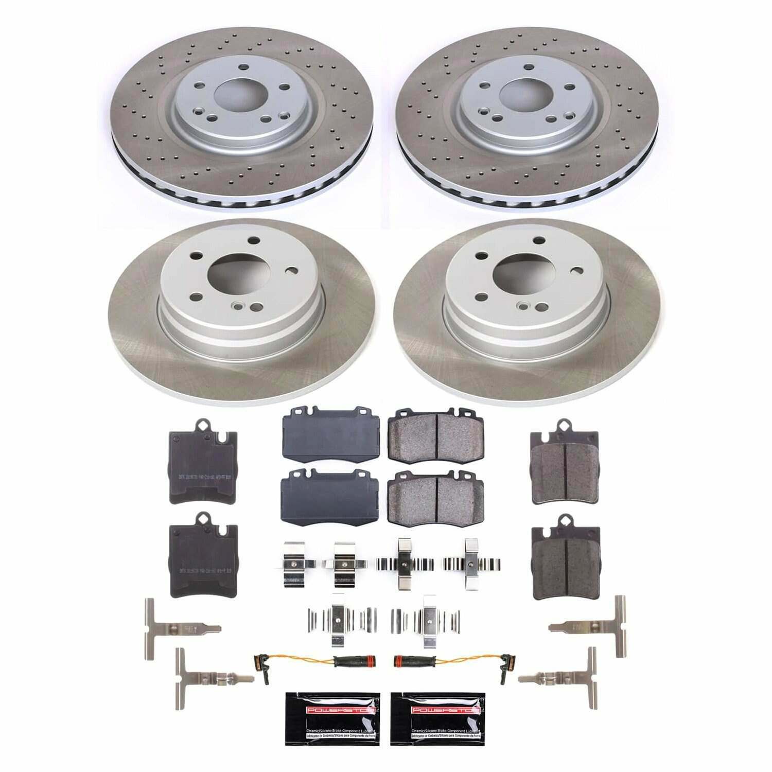 Power Stop 2004 Mercedes-Benz C230 Front and Rear Semi-Coated Rotor Kit - SC2791