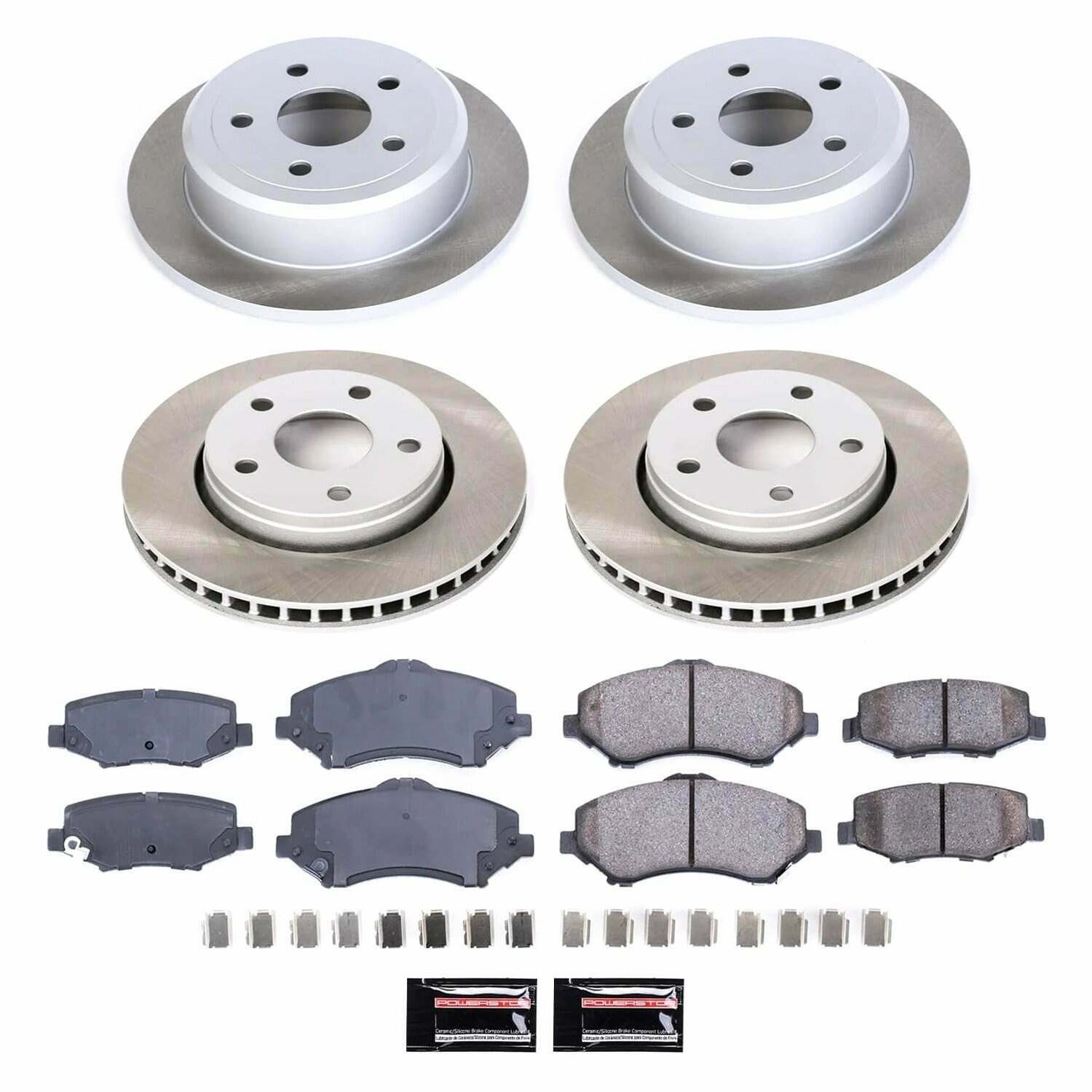 Power Stop 07-17 Jeep Wrangler Front and Rear Semi-Coated Rotor Kit - SC2798