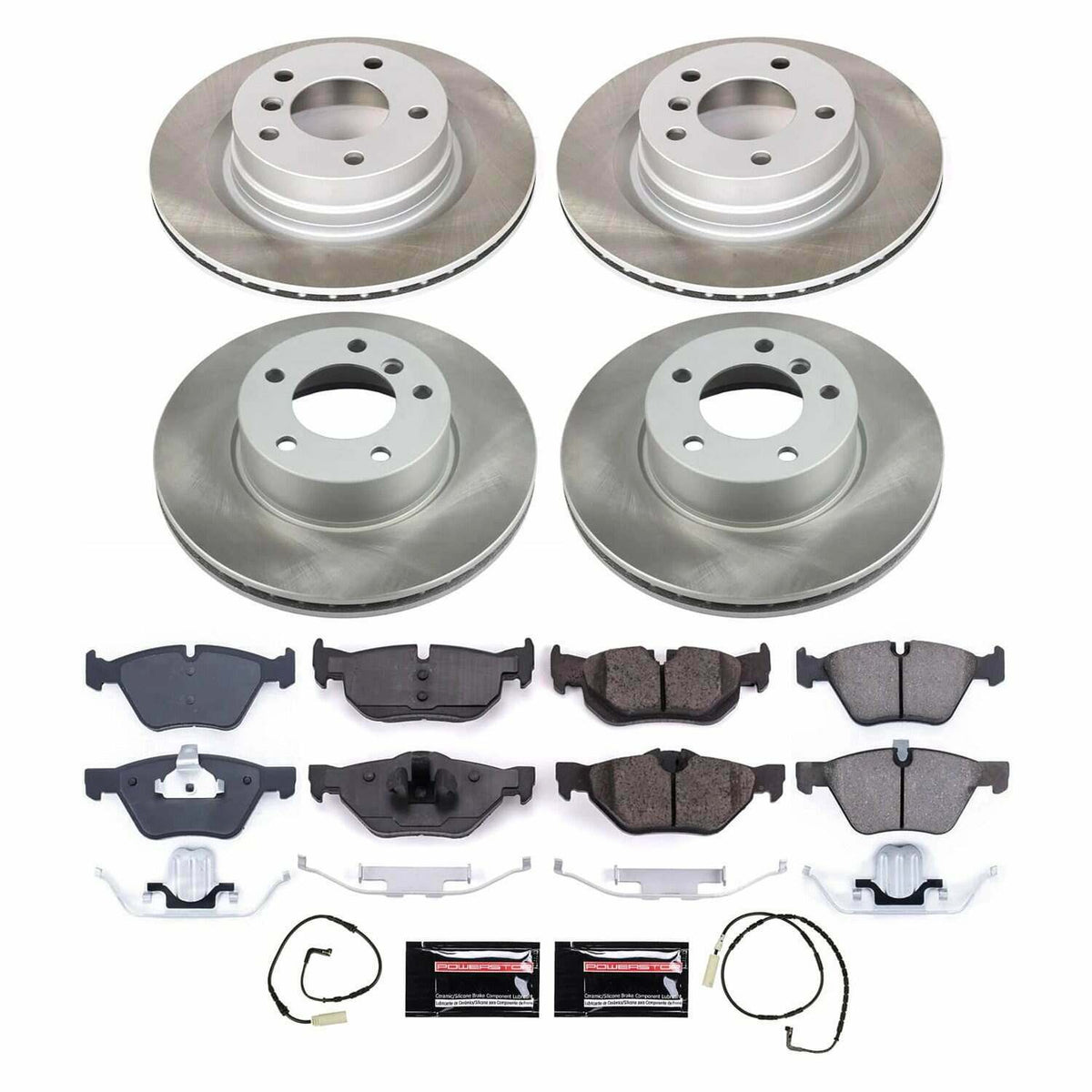 Power Stop 2006 BMW 325i Front and Rear Semi-Coated Rotor Kit - SC2890