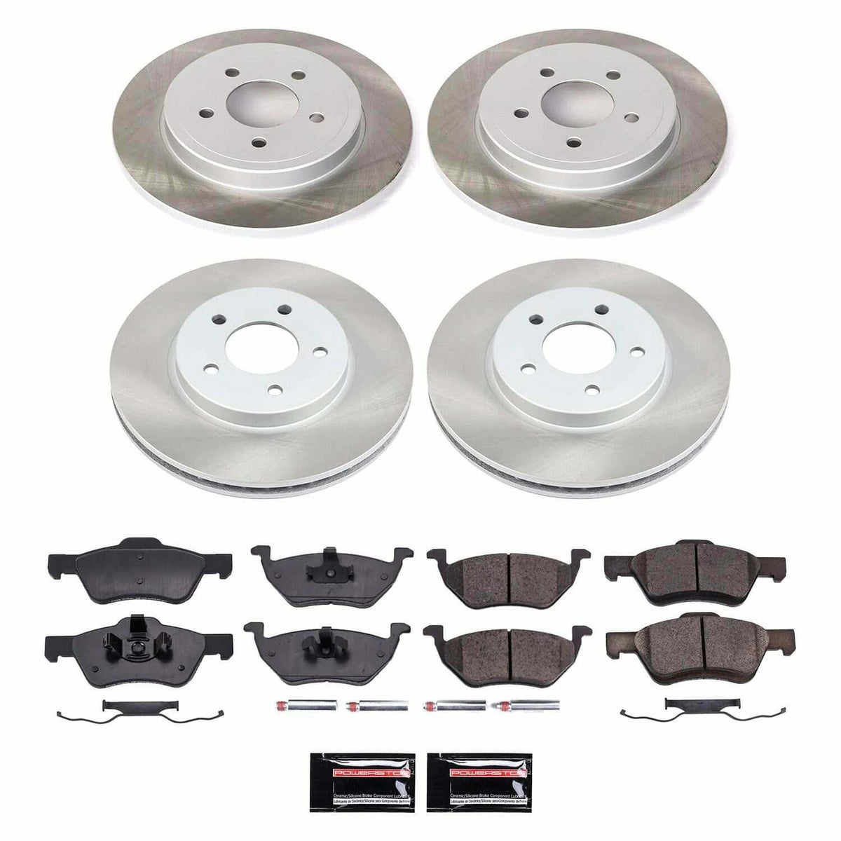 Power Stop 2008 Ford Escape Front and Rear Semi-Coated Rotor Kit - SC4025