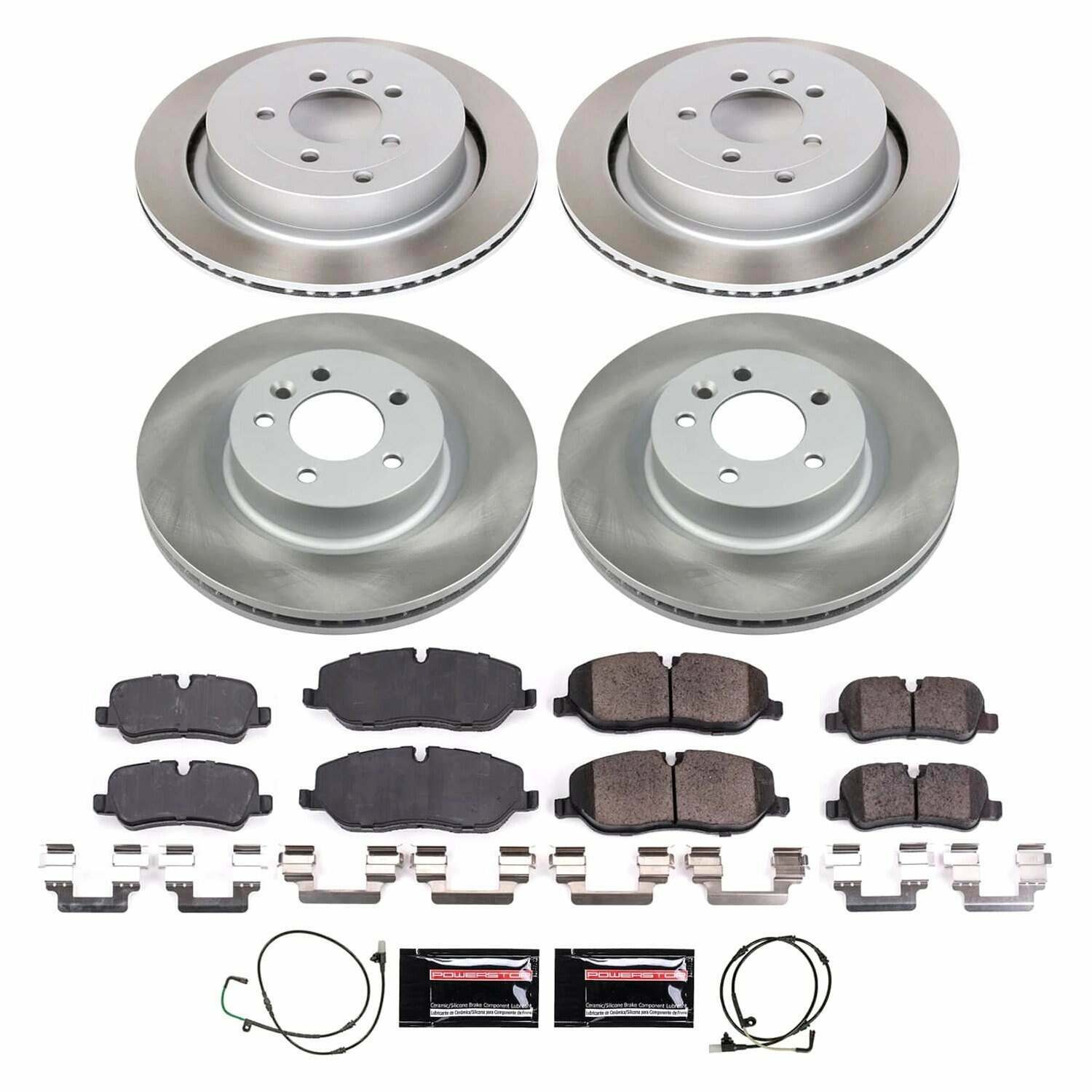 Power Stop 05-09 Land Rover LR3 Front and Rear Semi-Coated Rotor Kit - SC4059