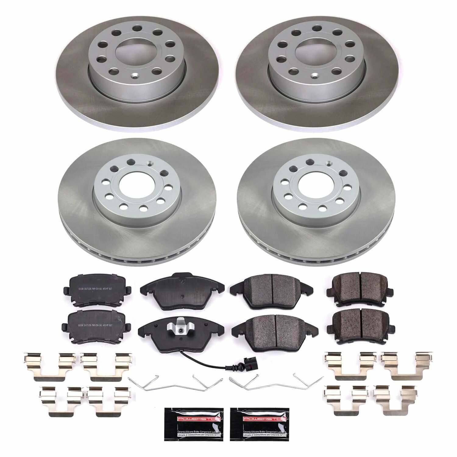 Power Stop 05-10 Volkswagen Jetta Front and Rear Semi-Coated Rotor Kit - SC4068
