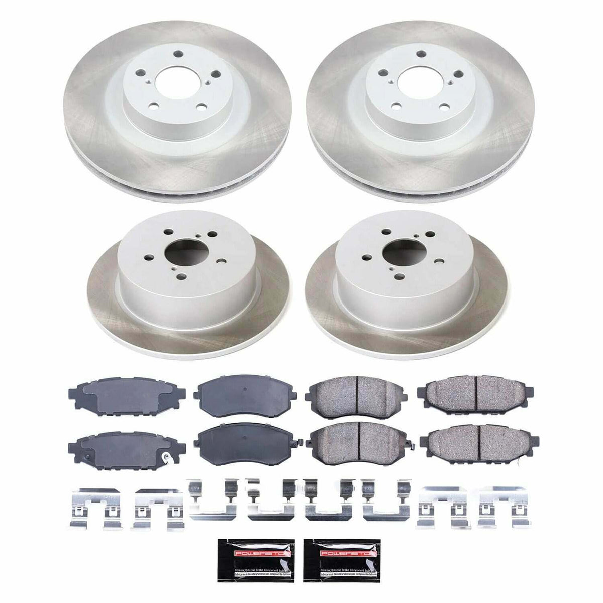 Power Stop 2005 Subaru Legacy Front and Rear Semi-Coated Rotor Kit - SC4081