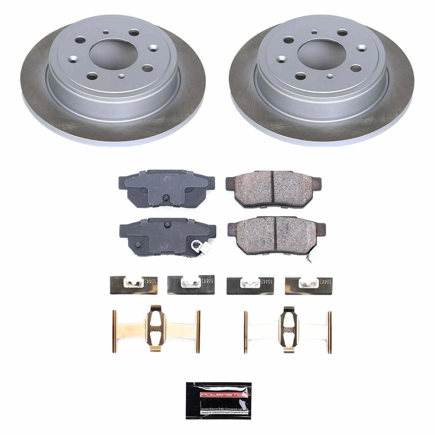 Power Stop 88-91 Honda Prelude Rear Semi-Coated Rotor Kit - SC408