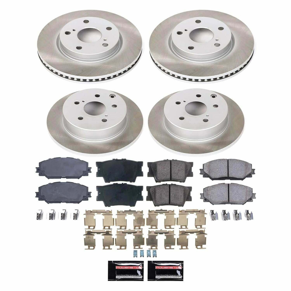 Power Stop 10-12 Lexus HS250h Front and Rear Semi-Coated Rotor Kit - SC4100
