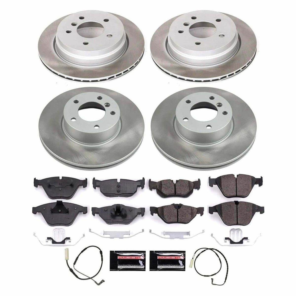 Power Stop 08-10 BMW 328i Front and Rear Semi-Coated Rotor Kit - SC4104