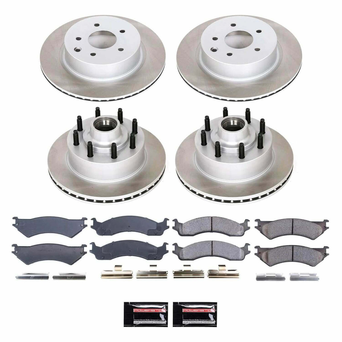 Power Stop 2007 Ford E-150 Front and Rear Semi-Coated Rotor Kit - SC4434