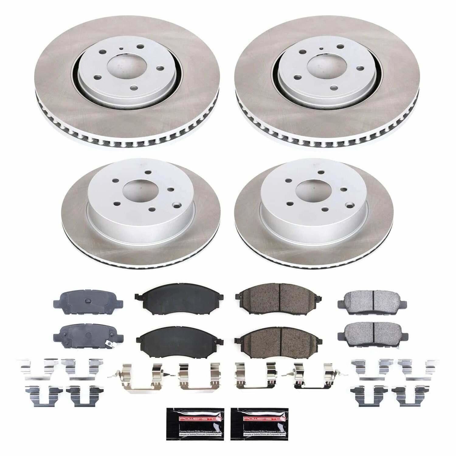 Power Stop 05-08 Infiniti FX35 Front and Rear Semi-Coated Rotor Kit - SC4477