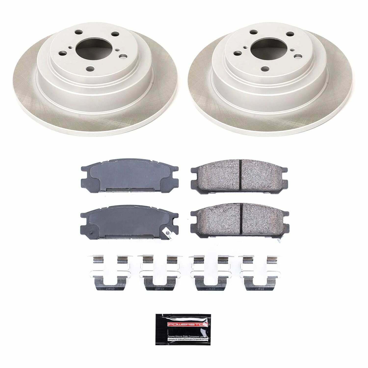Power Stop 90-99 Subaru Legacy Rear Semi-Coated Rotor Kit - SC448