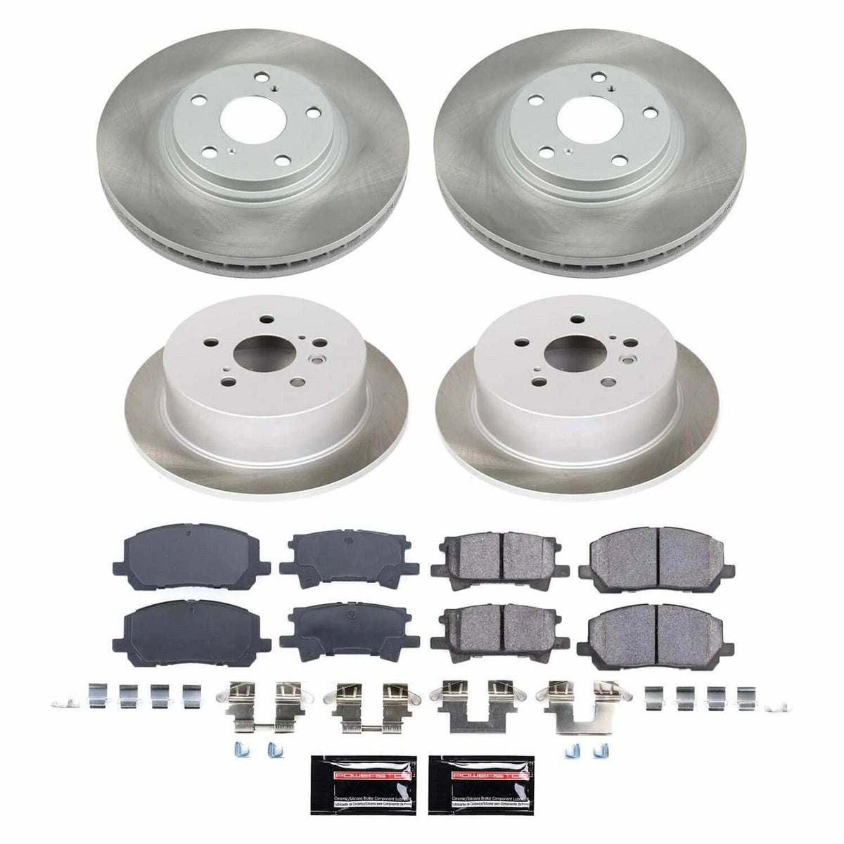 Power Stop 04-07 Toyota Highlander Front and Rear Semi-Coated Rotor Kit - SC4531