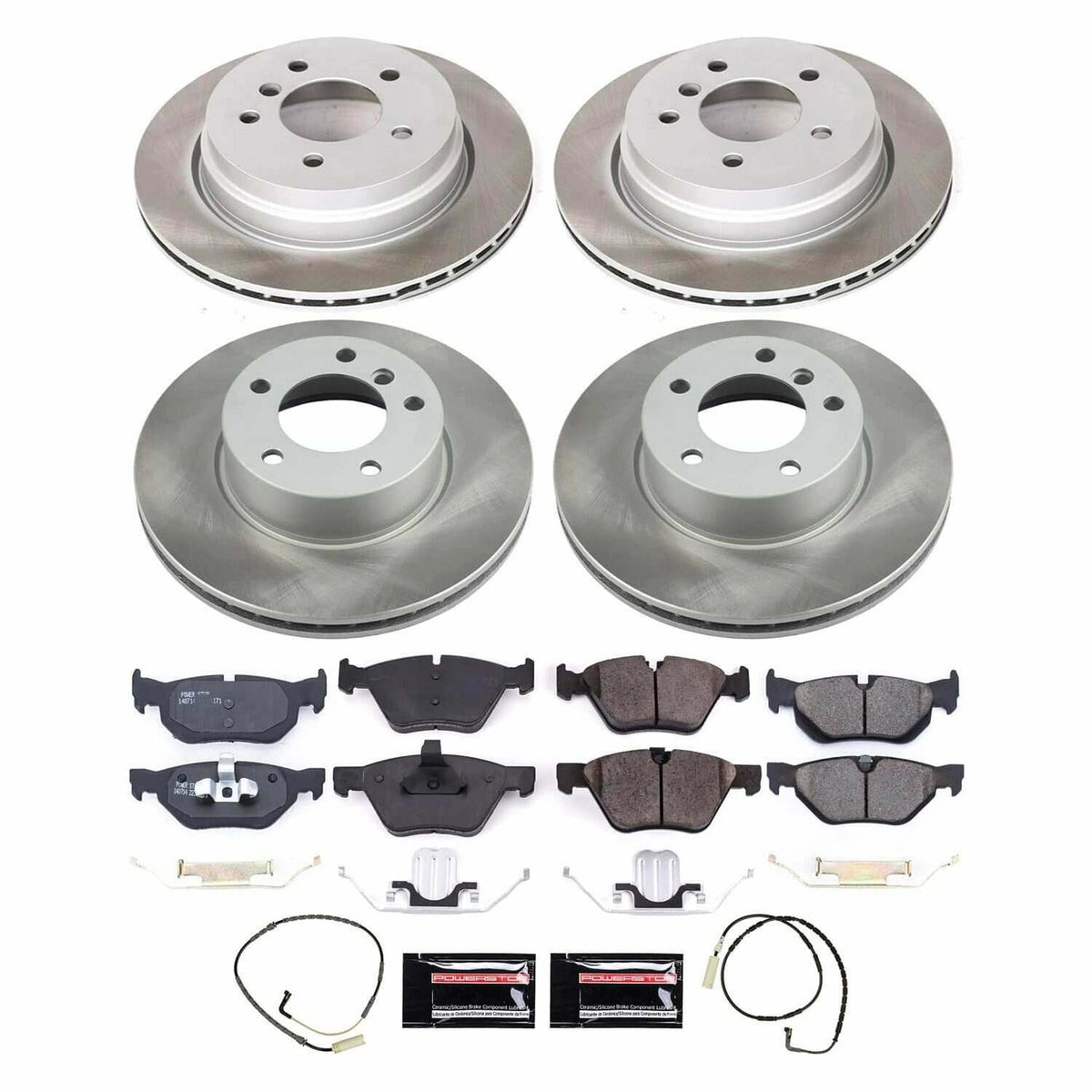 Power Stop 2006 BMW 325xi Front and Rear Semi-Coated Rotor Kit - SC5357