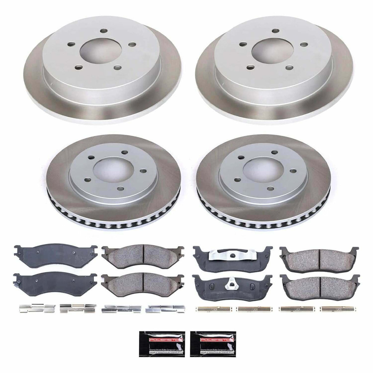 Power Stop 00-02 Ford Expedition Front and Rear Semi-Coated Rotor Kit - SC5461