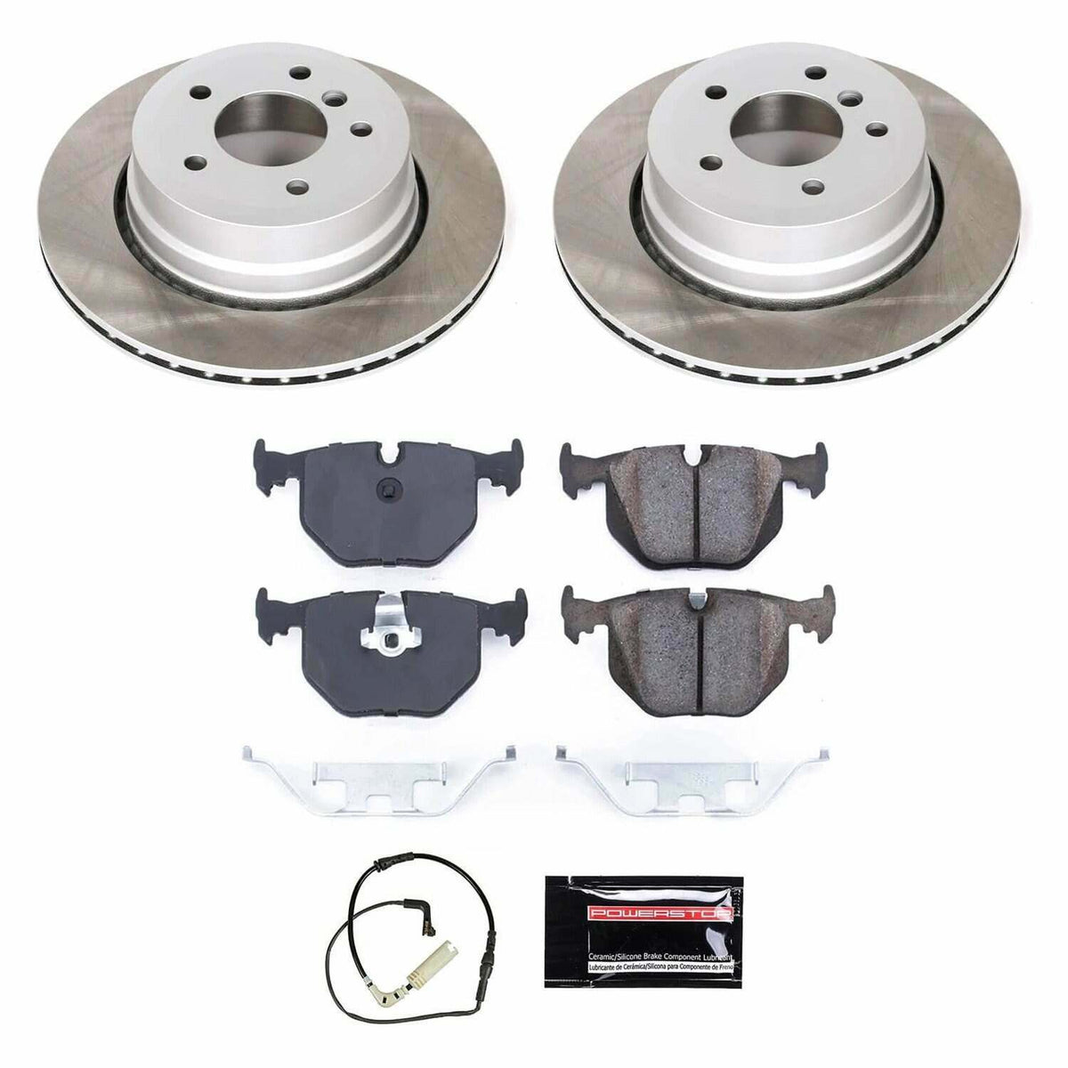 Power Stop 2008 BMW 535xi Rear Semi-Coated Rotor Kit - SC5491