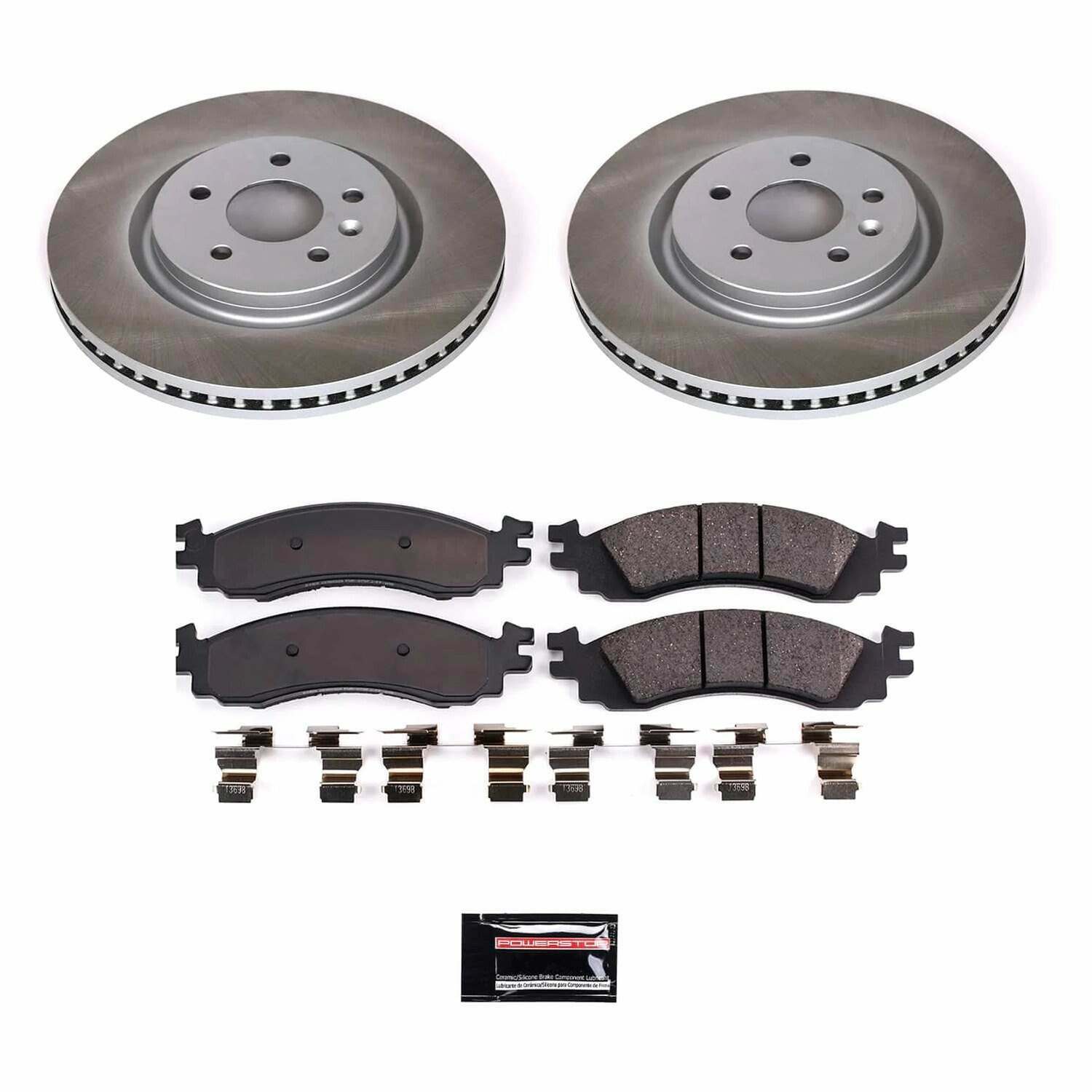 Power Stop 11-12 Ford Taurus Front Semi-Coated Rotor Kit - SC5581
